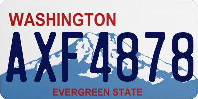 WA license plate AXF4878