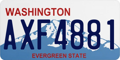 WA license plate AXF4881