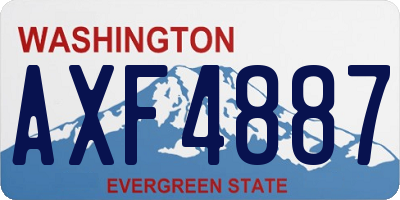 WA license plate AXF4887