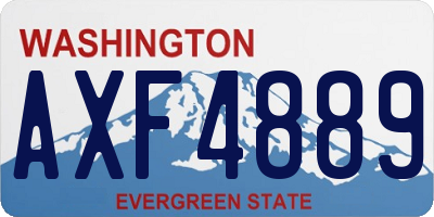 WA license plate AXF4889