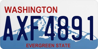 WA license plate AXF4891