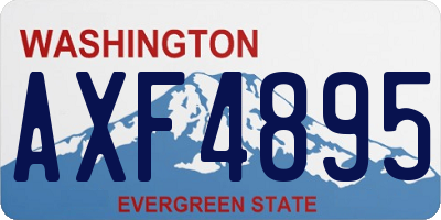 WA license plate AXF4895