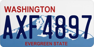 WA license plate AXF4897