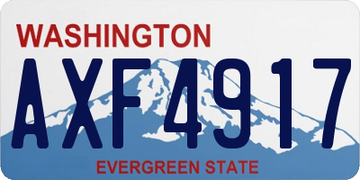 WA license plate AXF4917
