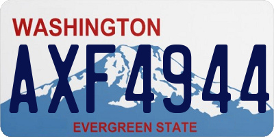 WA license plate AXF4944