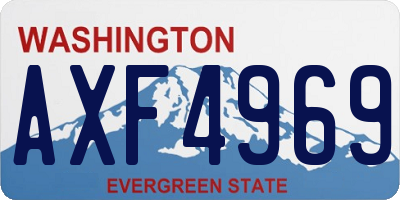 WA license plate AXF4969