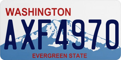 WA license plate AXF4970