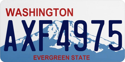 WA license plate AXF4975