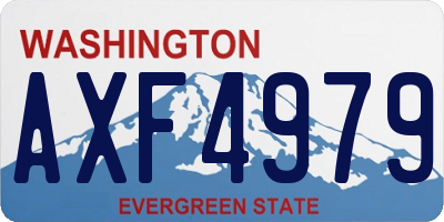 WA license plate AXF4979