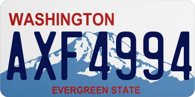 WA license plate AXF4994