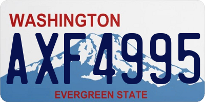 WA license plate AXF4995