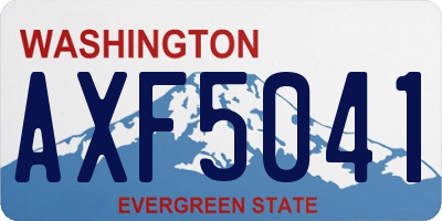 WA license plate AXF5041
