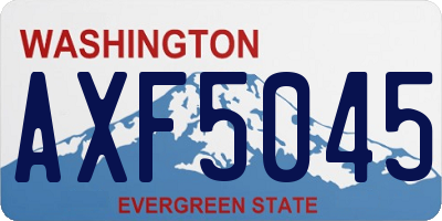 WA license plate AXF5045