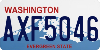 WA license plate AXF5046