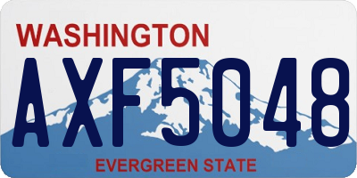 WA license plate AXF5048