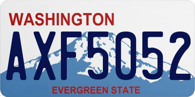 WA license plate AXF5052