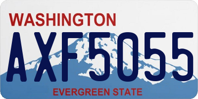 WA license plate AXF5055