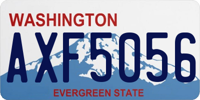 WA license plate AXF5056
