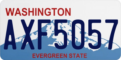 WA license plate AXF5057
