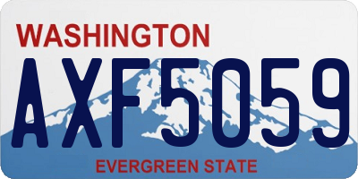 WA license plate AXF5059