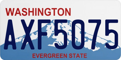 WA license plate AXF5075