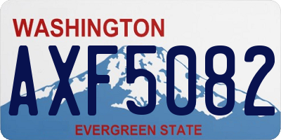 WA license plate AXF5082
