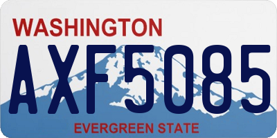 WA license plate AXF5085