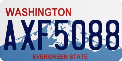WA license plate AXF5088