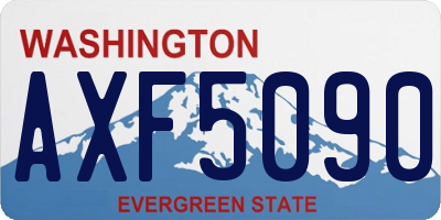 WA license plate AXF5090
