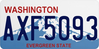 WA license plate AXF5093