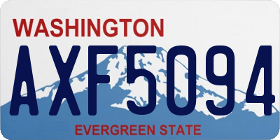 WA license plate AXF5094