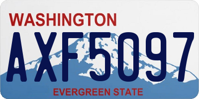 WA license plate AXF5097