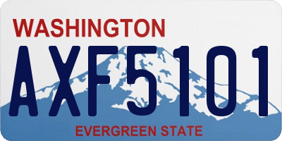 WA license plate AXF5101