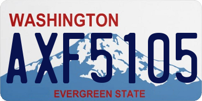 WA license plate AXF5105
