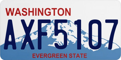 WA license plate AXF5107