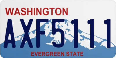 WA license plate AXF5111