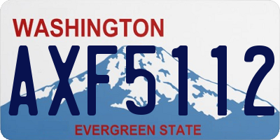WA license plate AXF5112
