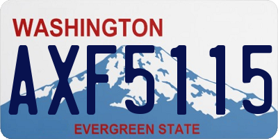 WA license plate AXF5115