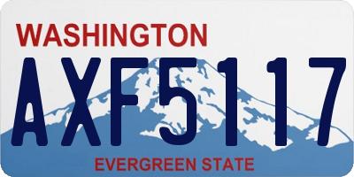 WA license plate AXF5117