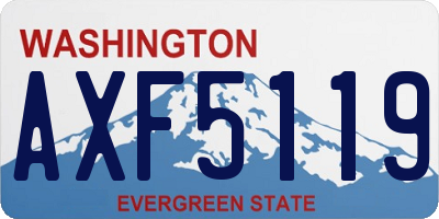 WA license plate AXF5119