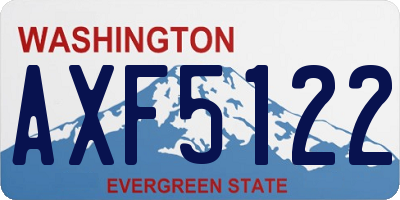 WA license plate AXF5122
