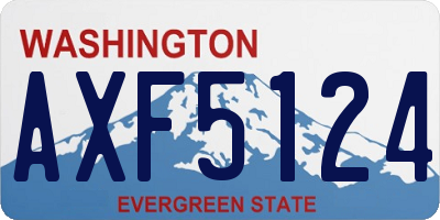 WA license plate AXF5124