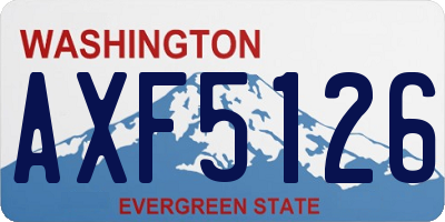 WA license plate AXF5126