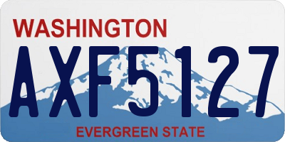 WA license plate AXF5127