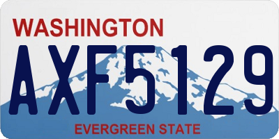 WA license plate AXF5129