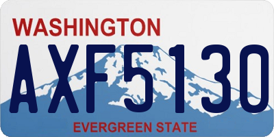 WA license plate AXF5130