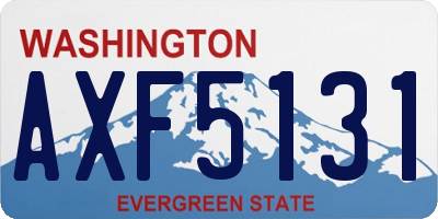 WA license plate AXF5131