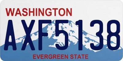 WA license plate AXF5138