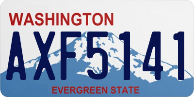 WA license plate AXF5141