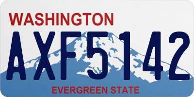 WA license plate AXF5142